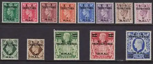 1950 BA TRIPOLITANIA, SG T 14/26 13 MNH/** Werte