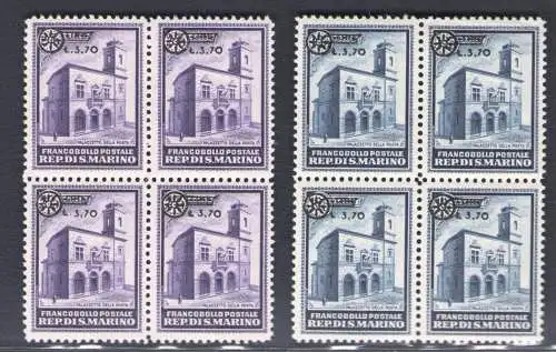 1934 SAN MARINO Palazzetti in Quartina Nr. 184/85 mnh/** Zertifikat. Giulio Bolaffi