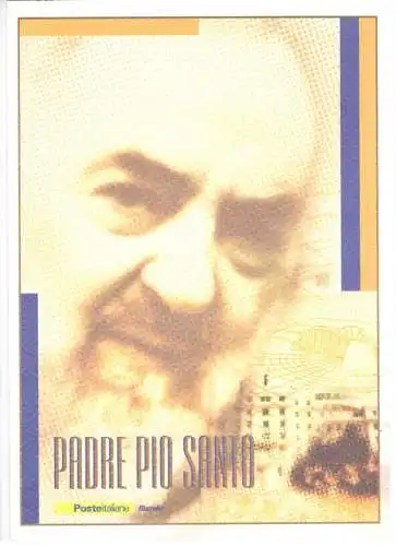 2002 Italien - Republik, Folder - Padre Pio Santo MNH**