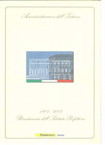 2002 Italien - Republik, Folder - Bicentenario Istituto Prefettizio MNH**