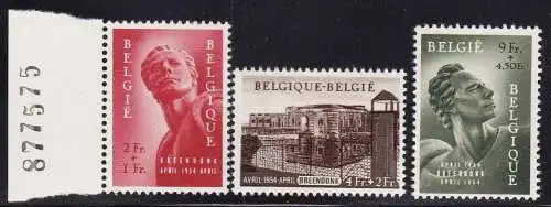 1954 Belgien - COB Nr. 943/945 - postfrisch**