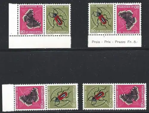 1953 SCHWEIZ, Z39-40-41 MNH/**