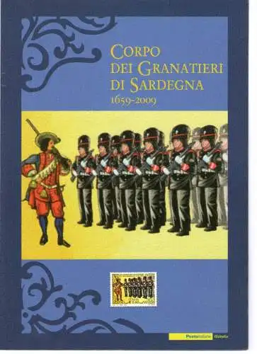 2009 Italien - Republik, Folder - Corpo dei Granatieri di Sardinia Nr. 191 mnh**