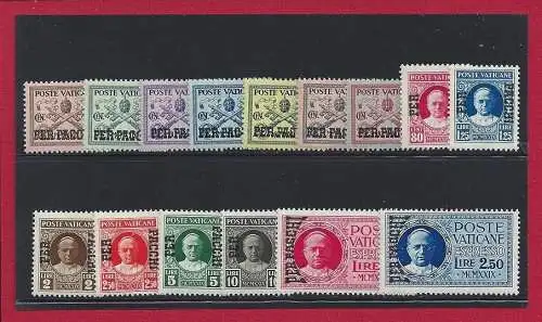 1931 VATIKAN, postfrisch, Postpakete, Nr. 1/15, postfrisch**