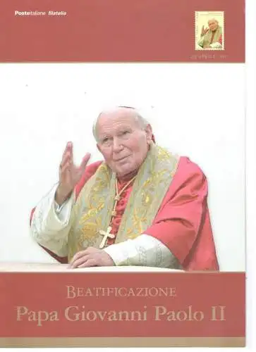 2011 Italien - Republik, Folder - Seligsprechung von Papst Johannes Paul II. Nr. 262 mnh**