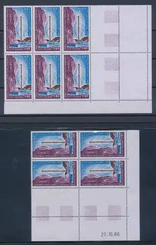 1966 TAAF - FRANZÖSISCHE ANTARKTIS - Yvert PA 16 MNH ** SECHSBLOCK + VIERTEL