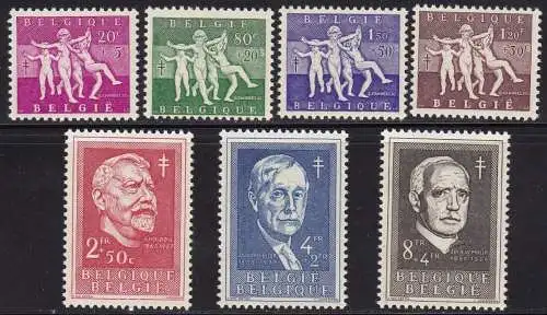 1955 Belgien - Nr. 979/985 7 MNH/** Werte