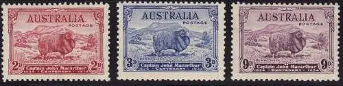 1934 AUSTRALIEN - SG 150/152 3er Set postfrisch/**