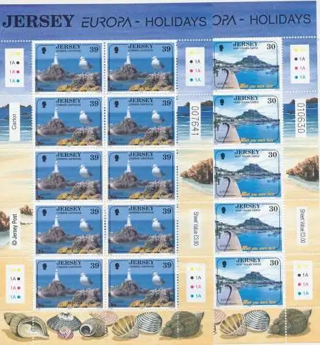 2004 EUROPA CEPT JERSEY Minifos Le Vacanze MNH**