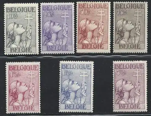 1933 Belgien - Nr. 377/383 - 7 Werte - MLH*