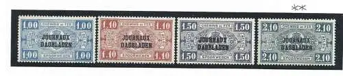 1931 Belgien - Zeitungen Nr. J037/J040 - 4 Werte */**