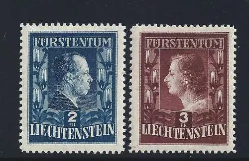 1951 Liechtenstein, Nr. 266/267 Fürsten mnh/**