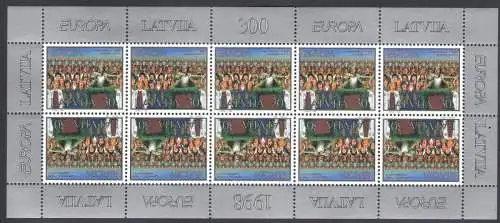 1998 EUROPA CEPT Lettland/Latvija 1 Minifil mit 10 mnh Werten**