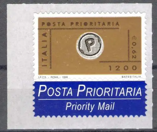 1999 Prioritätspostrepublik 0,62 Cent Schwarzgold Grau Nr. 2455A postfrisch**