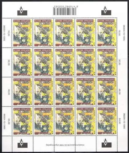 1996 EUROPA CEPT Finnland/Finnland 1 Minifili mit 20 postfrisch Werten**