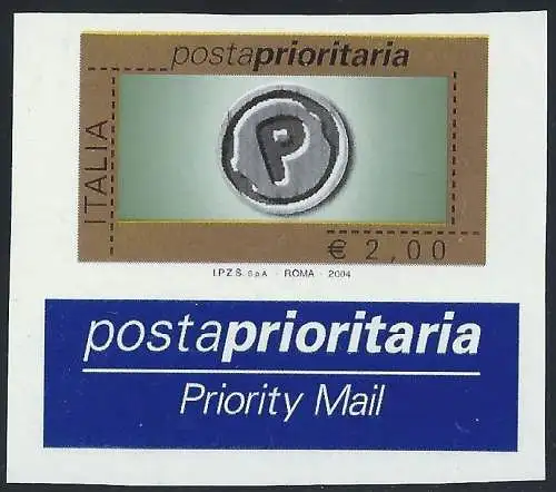 2004 Prioritätspostrepublik 2 Euro ungezahnt Nr. 2809 Ba mnh**