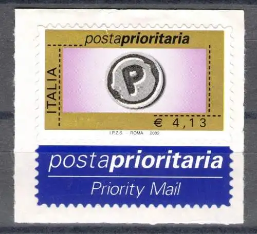 2002 Prioritätspostrepublik 4,13 Euro Lila Schwarzgold Grau Nr. 2638 postfrisch**