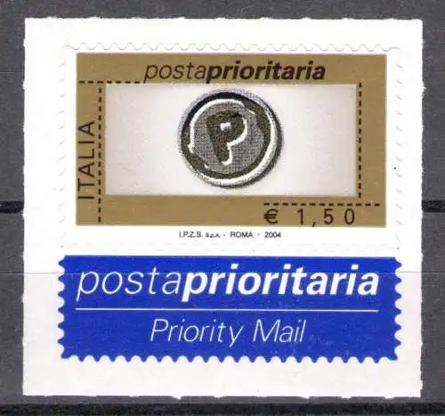 2004 Prioritätspostrepublik 1,50 Euro perlgrau schwarz grau Nr. 2785 postfrisch**