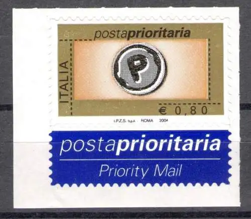 2004 Prioritätspostrepublik 80 Cen Orange Gold Schwarz Grau Nr. 2784A postfrisch**