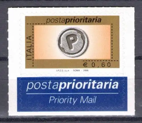 2006 Prioritätspostrepublik 0,60 Cent Orange Schwarzgold Grau Nr. 2983 MNH**