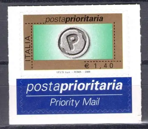 2006 Prioritätspostrepublik 1,40 Euro grüngold schwarz grau Nr. 2956 postfrisch**