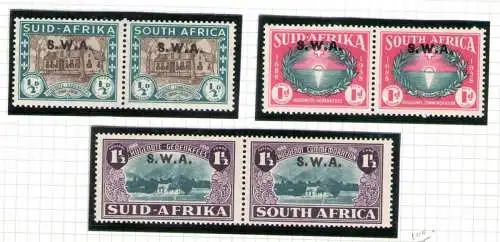 1939 SÜDWESTAFRIKA - SG 111/113 MLH/*