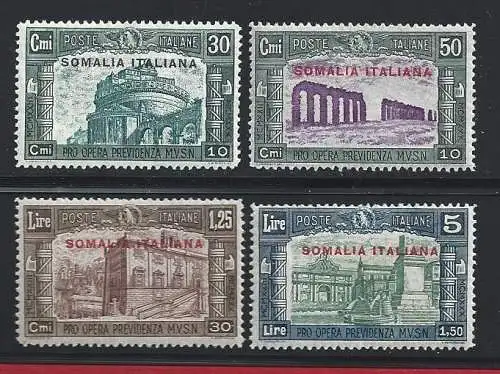 1930 SOMALIA, Nr. 140/143, Miliz III, 4 MLH-Werte*