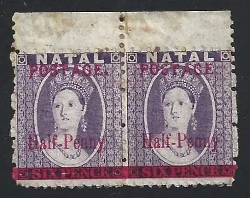 1895 WEIHNACHTEN - SG Nr. 114+114c Paar MLH* VARIETY'