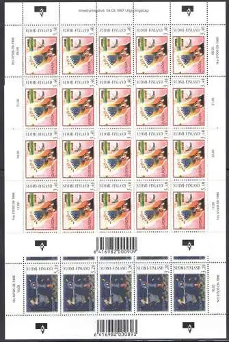 1997 EUROPA CEPT Finnland / Sounds Finland 2 Minifos zu 20 mnh Werten**