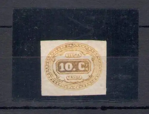 1863 Italien - Königreich - Steuermarken Nr. 1 - MLH * Zertifikat Cilio