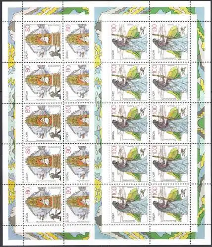 1997 EUROPA CEPT Deutschland/Deutschland 2 Minifos zu 10 postfrisch Werten**