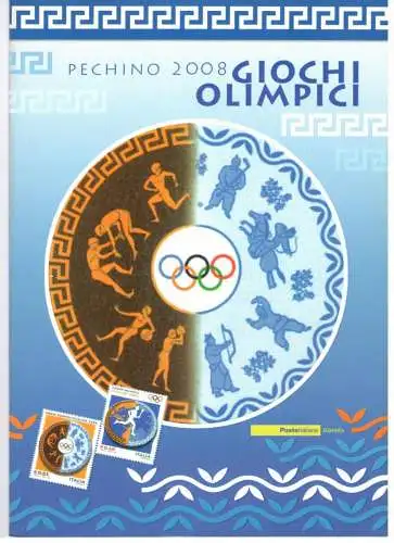 2008 Italien - Republik, Folder - Olympische Spiele Peking Nr. 181 mnh**