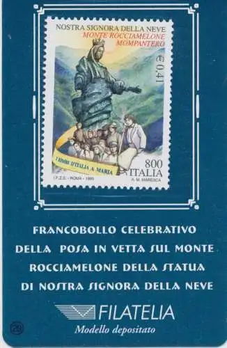 1999 Italien - Republik, Philateliekarte Ns Signora della Neve 0,41euro