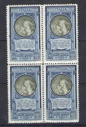 1933 Italien - Königreich - Dante Alighieri Nr. 303/314 + Luftpost A26/31 + Luftpost Nr. 41 -19 postfrischwerte ** viertel mit rost