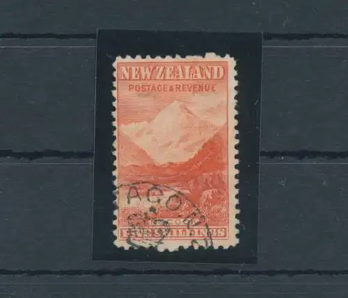 1899 NEUSEELAND - Stanley Gibbons Nr. 259 - Mount Cook 5 Schilling - Ohne Wasserzeichen - MLH*