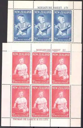 1962 NEUSEELAND Gesundheitsmarken in Blöcken von 6 SG 815/816 MNH/**