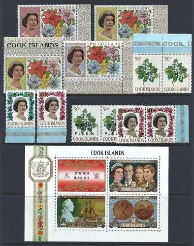 1967-70 COOK INSELN - Yv. n. 137/256 + BF MNH** Euro 340