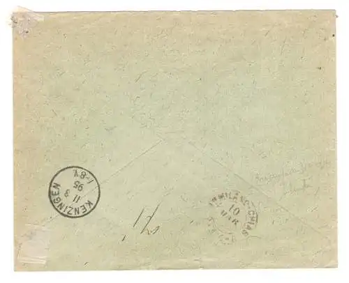 1895 SAN MARINO, Nr. 26-29-31 Blaue Lira auf Buchstabe SELTEN Zertifikat A.Diena