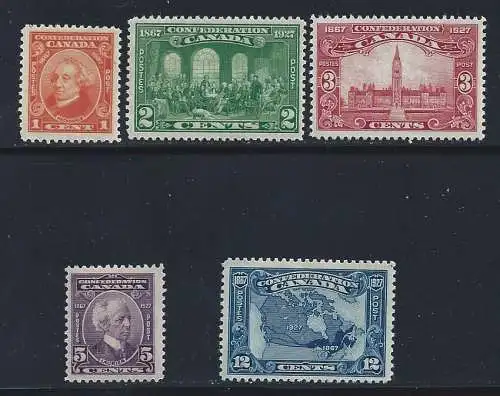 1927 KANADA - SG 266/270 60. Bund 5 MLH-Werte*