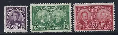 1927 KANADA - SG 271/273 Historische Ausgabe 3 MLH-Werte*