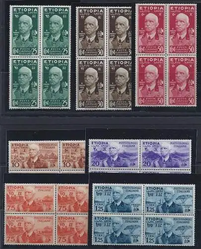 1936 ÄTHIOPIEN, Nr. 1/7 mnh/** quartina