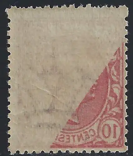 1906 KÖNIGREICH, Nr. 82d 10 Cent. LEONI MLH/* BEIDSEITIGER DRUCK