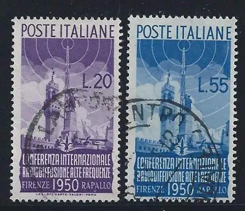 1950 Italien - Republik Nr. 623/624 Rundfunk Serie gebraucht