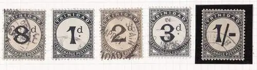 1885 TRINIDAD, D 10/12 + D16/17 5er Set GEBRAUCHT