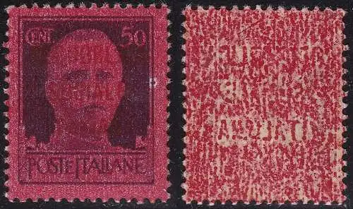 1944 Italienische Sozialrepubblica, Nr. 493za 50 Cent. violett MNH/**