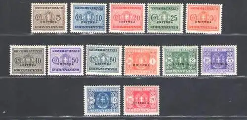 1934 Eritrea, Segnatasse Nr. 26/38, Top Qualität - postfrisch**