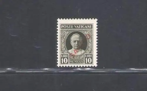 1929 Vatikan, Konzil 10 Lire Nr. 13 Aufdruck Saggio - MNH **