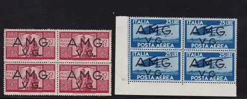 1945-47 VENEZIA GIULIA AMG VG, KOMPLETTE SAMMLUNG in Viertel 31 Werte MNH / ** SEHR GUTE QUALITÄT