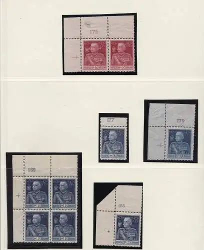 1925-26 Königreich Italien, Nr. 186/188 Serie mit 3 Werten MNH/** mit Tabellennummer