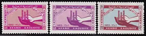 1963 SAUDI-ARABIEN/SAUDI-ARABIEN, SG 459/461 POSTFRISCH/**